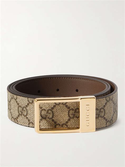 brown gucci belt gold buckle